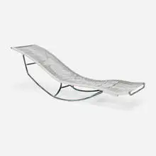 Walter Lamb, Waikiki rocking lounge, c. 1960, bronze, nylon cord