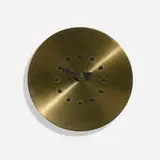 Wall clock, model 4757A by George Nelson & Associates, 1949, brass, enameled brass, offered Mar 2025