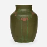 Frederick Walrath, Vase with conventionalized roses, 1912, glazed earthenware