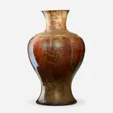 Flame-painted vase by Theophilus A. Brouwer for Middle Lane Pottery, 1901-25, glazed earthenware, sold Sep 2021