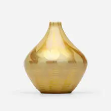 Vase by Tiffany Studios, c. 1907, hand-blown Favrile glass, sold Sep 2021