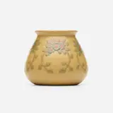 Marblehead Pottery, Vase with stylized flowers, 1908-20, glazed earthenware