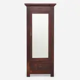 Roycroft, Wardrobe, c. 1905, mahogany, cedar, mirrored glass, patinated copper