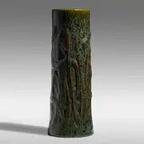 Fulper Pottery, Rare Cattail vase, 1916-22, Verte Antique-glazed earthenware