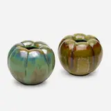 Fulper Pottery, Bell Pepper vases, set of two