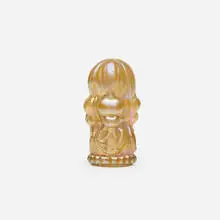Scarab seal by Tiffany Studios, c. 1910, mold-blown Favrile glass, sold Sep 2021
