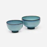 Edwin and Mary Scheier, Early footed bowls, set of two