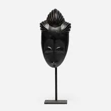 Marino Le Vaucour, Mask, c. 1950, enameled earthenware