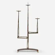 Candelabrum by Modern, c. 1970, steel, sold Feb 2025