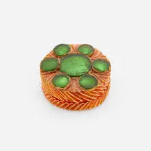 Lidded box by Line Vautrin, c. 1955-1960, Talosel resin, mirrored glass, sold Feb 2025