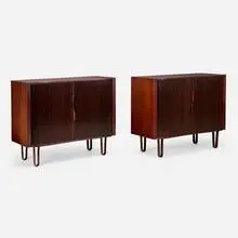 Cabinets model 4723, pair by Edward Wormley, 1947, mahogany, sold Feb 2025