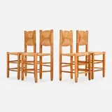 Charlotte Perriand, Straight-Back chairs, set of four