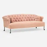 Bddw, Edmund sofa, c. 2015, microfiber upholstery, cast bronze