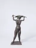 Ludwig Gabriel Schrieber, Kleine Luna in Wolken, 1967, Bronze mit dunkelbrauner Patina