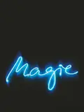 Gunda Förster, MAGIE, 2015, Neon, Blauentladung, transparentes Rohr