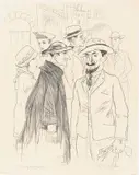 Rudolf Schlichter, Neapolitaner, 1926, Kreide auf Papier