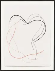 Anthony McCall, THROES (650, 700, 750 SECONDS), 2012, Kohle und Pastellkreide auf Velin