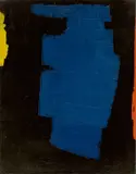 Max Ackermann, Lob des Blau, 1962, Öl auf Leinwand
