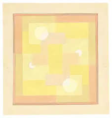 Edmund Kesting, Ohne Titel. 1920er-Jahre, Gouache über Bleistift auf Papier, auf Karton aufgezogen