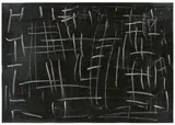 Günther Förg, Ohne Titel, 1996, Kreide auf Black Gesso auf leichtem Karton