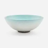 Glen Lukens, Monumental bowl, c. 1940, crackle-glazed stoneware