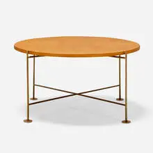 Raphael, Coffee table, c. 1956, birch, gilded brass
