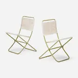 Greta Magnusson Grossman, Rare folding chairs, pair