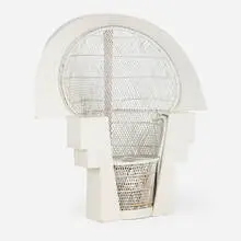 Charles Jencks, Chair from the Aer Pavilion of the Elemental House, Los Angeles, 1979-84, painted wood and wicker