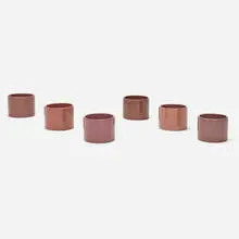 Architectural Pottery, Collection of six experimental planters, c. 1955, glazed stoneware