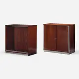 Ico and Luisa Parisi, Cabinets, pair, 1958, rosewood, aluminum, glass