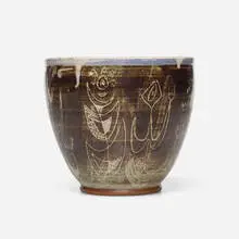 Jerome Ackerman, Rare early vase, 1951-52, glazed stoneware