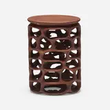 Mario Dal Fabbro, Occasional table, 1979, carved wenge, mahogany