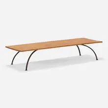 Arthur Espenet Carpenter, Coffee table, c. 1965, primavera, iron