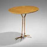 Meret Oppenheim, Traccia table from the Ultramobile collection, gold leaf over wood, cast bronze