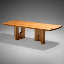 Fern Studios, Tulia dining table, c. 2010, white oak, steel