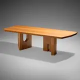 Fern Studios, Tulia dining table, c. 2010, white oak, steel