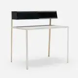 Rare Steelframe desk by George Nelson & Associates, lacquered steel and wood, laminate, aluminum, sold Feb 2025