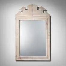Frances Elkins, Mirrror from Mrs. Lester Armour residence, Lake Bluff, IL, c. 1940, vellum over wood, glass mirror