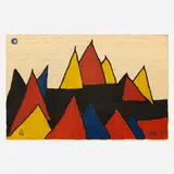 Alexander Calder, Pyramids tapestry, 1975, hand-woven maguey fiber