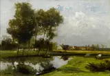 César de Cock, Bord de l'eau (étude), circa 1871