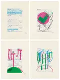 Martin Kippenberger, 23 Vierfarbvorschläge zur Modernisierung des Rückenschwimmers, 1986, 23 Farbserigraphien, jeweils auf Karton (ohne die Kassette)