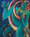 Elvira Bach, Grüner Akt, 1985, Acryl auf Leinwand