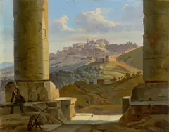Gottlob Michael Wentzel, Sizilianische Landschaft, 1832, Öl auf Leinwand