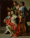 Francesco Solimena, Kolumbus in Amerika – zugeschrieben an Jacopo Cestaro (1717–1778), Um 1740, Öl auf Leinwand