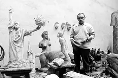 Christian Borchert, Konvolut: Künstlerporträts, 1975, 6 Vintages und 2 spätere Silbergelatineabzüge, 1985