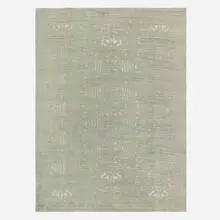 Skvattram style half-pile carpet by Contemporary, hand-knotted wool, offered Feb 2024
