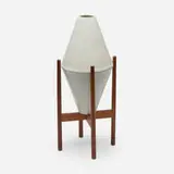 Lagardo Tackett, Planter, model IN-02, c. 1955, glazed earthenware, walnut