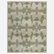 Swedish-style flatweave carpet by Contemporary, hand-woven wool, offered Nov 2023