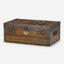 Goyard, Steamer trunk, c. 1920, wood, brass, aluminum