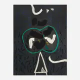 Emerson Woelffer, Untitled, c. 1987, oil, acrylic and collage on canvas